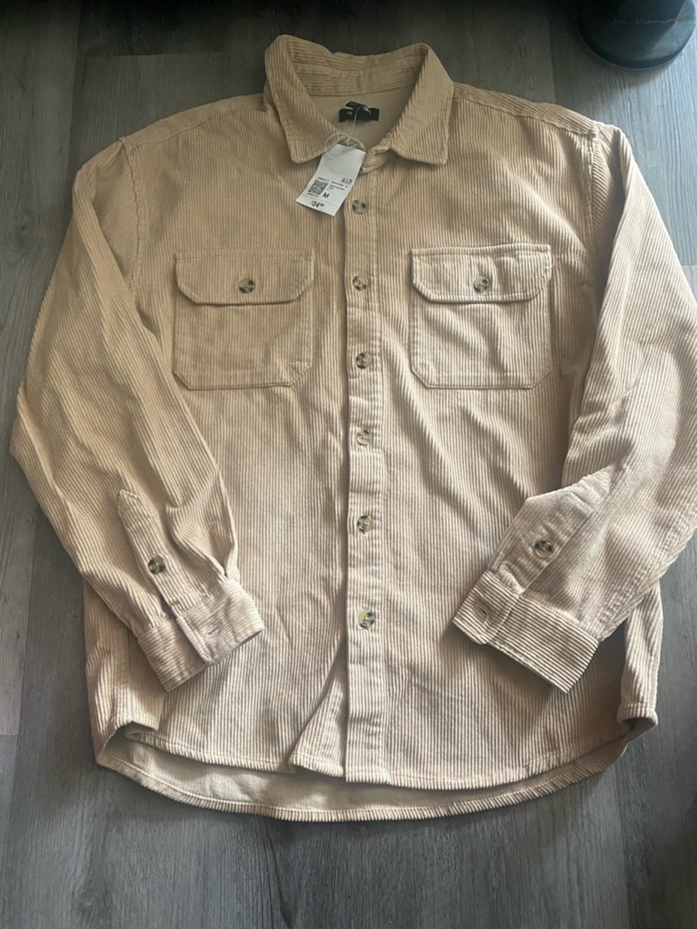 Forever 21 Tan Corduroy Shirt Jacket